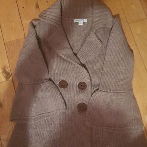 Banana Republic Taupe Brown Knit Coatigan